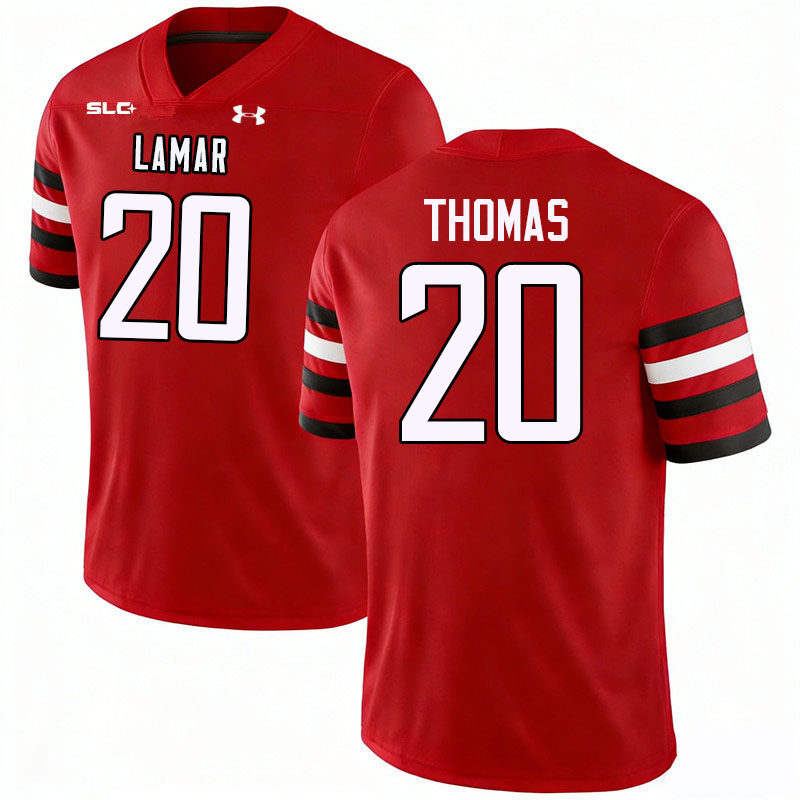 Lamar Cardinals #20 Blake Thomas College Football Jerseys,Uniforms-Red